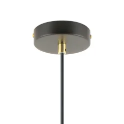 Lámpara de techo colgante Mauna 1 luz acabado negro y oro envejecido 1XE27 estilo moderno 18cm Ø