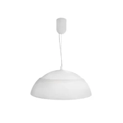 Lámpara de techo colgante Mirta LED integrado 60w tonalidad 3000k acabado aluminio blanco estilo moderno 65cm Ø