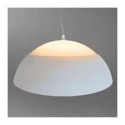 Lámpara de techo colgante Mirta LED integrado 60w tonalidad 3000k acabado aluminio blanco estilo moderno 65cm Ø