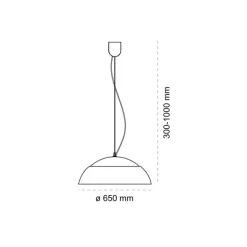 Lámpara de techo colgante Mirta LED integrado 60w tonalidad 3000k acabado aluminio blanco estilo moderno 65cm Ø