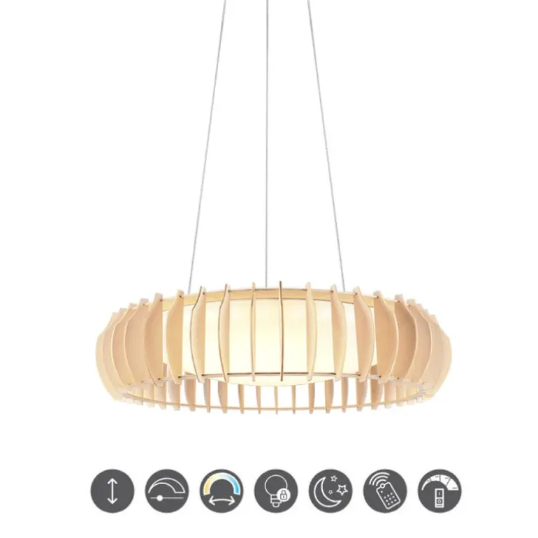 Lámpara de techo colgante Monte Natural LED 40W 3CCT 60cm Ø
