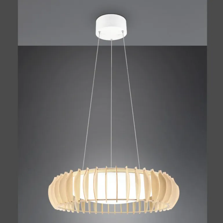 Lámpara de techo colgante Monte Natural LED 40W 3CCT 60cm Ø