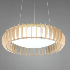 Lámpara de techo colgante Monte Natural LED 40W 3CCT 60cm Ø