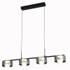 Lámpara de techo colgante Ónix Lineal 5 luces LED integrado 5X6W 4000K 2100lm acabado negro estilo moderno