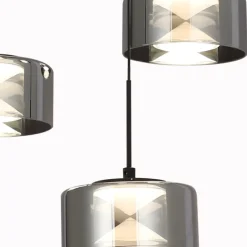 Lámpara de techo colgante Ónix 5 luces LED integrado 5X8W 4000K 2800lm acabado negro estilo moderno 44cm Ø