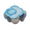 Lámpara de techo colgante Nube 1xE27 acabado madera azul estilo infantil 32cm Ø