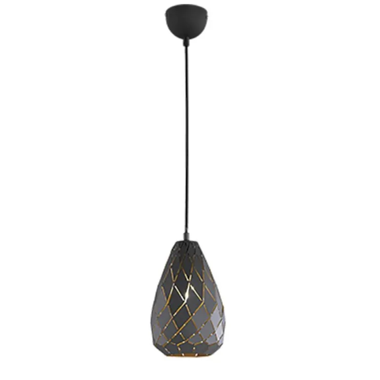 Lámpara de techo colgante Onyx 1luz 1xE27 acabado metal antracita estilo moderno 15cm Ø