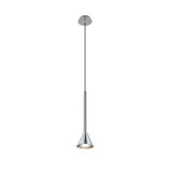 Lámpara de techo colgante Ora 1xGU10 acabado metal níquel satinado estilo moderno 10cm Ø