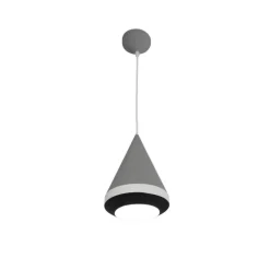 Lámpara de techo colgante Orso 16 1luz 1xE27 acabado aluminio gris estilo moderno 16cm Ø
