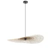 Lámpara de techo colgante Pamela 1xE27 acabado bambú natural trenzado estilo nórdico 77cm Ø