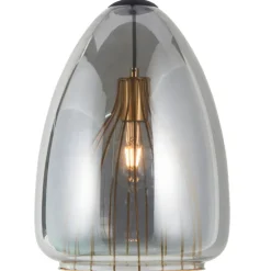 Lámpara de techo colgante Plazen 1luz 1XE27 acabado negro estilo moderno 30cm Ø