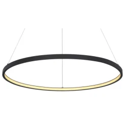 Lámpara de techo colgante Ralph LED integrado 29w tonalidad 3000k acabado negro estilo moderno 60cm Ø