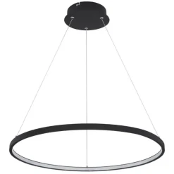 Lámpara de techo colgante Ralph LED integrado 29w tonalidad 3000k acabado negro estilo moderno 60cm Ø