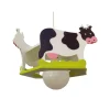 Lámpara de techo colgante Rebaño Vacas 1xE27 acabado madera varios colores estilo infantil 40cm Ø