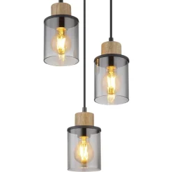 Lámpara de techo colgante redonda 3L Reid 3XE27 27cm Ø