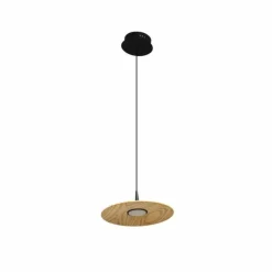 Lámpara de techo colgante Ter LED integrado 7w tonalidad 3000k acabado madera natural estilo nórdico 25cm Ø