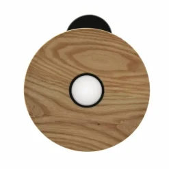 Lámpara de techo colgante Ter LED integrado 7w tonalidad 3000k acabado madera natural estilo nórdico 25cm Ø