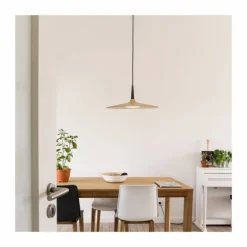 Lámpara de techo colgante Ter LED integrado 7w tonalidad 3000k acabado madera natural estilo nórdico 25cm Ø