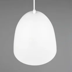 Lámpara de techo colgante Tilda 1 luz 1xE27 acabado metal blanco estilo moderno 25cm Ø