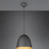 Lámpara de techo colgante Tilda 1 luz 1xE27 acabado metal negro e interior dorado estilo moderno 25cn Ø