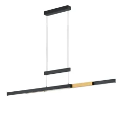 Lámpara de techo colgante Trajan LED integrado 40w 3CCT regulable en intensidad y extensible acabado negro estilo moderno