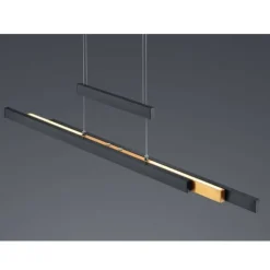 Lámpara de techo colgante Trajan LED integrado 40w 3CCT regulable en intensidad y extensible acabado negro estilo moderno