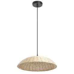 Lámpara de techo colgante Trenza 1xE27 acabado rattán natural estilo nórdico 40cm Ø