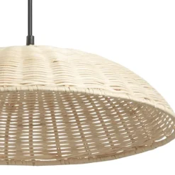 Lámpara de techo colgante Trenza 1xE27 acabado rattán natural estilo nórdico 40cm Ø