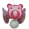 Lámpara de techo colgante 1xE27 acabado madera rosa estilo infantil 32cm Ø