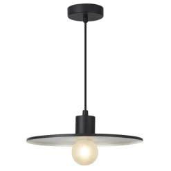 Lámpara de techo colgante Yidda Negro 1XE27 IP44