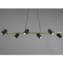 Lámpara Lineal 6L Marley negro/oro