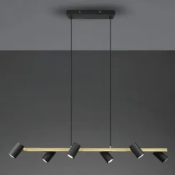 Lámpara Lineal 6L Marley negro/oro
