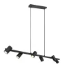 Lámpara lineal Marley negro 6L