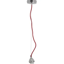 PENDEL CROMADO E27 ROJO