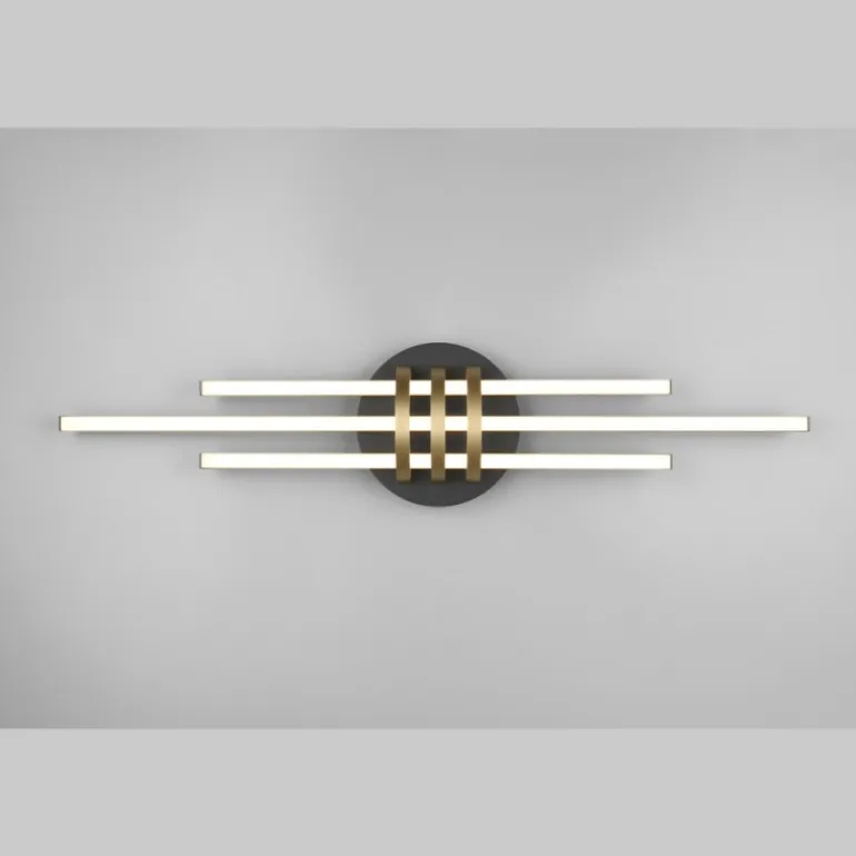Plafón de techo Cinto Negro / Oro LED 20w 3000k 3 Intensidades
