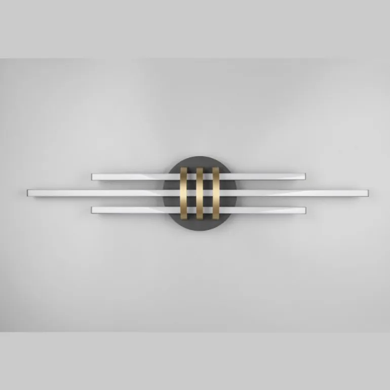 Plafón de techo Cinto Negro / Oro LED 20w 3000k 3 Intensidades