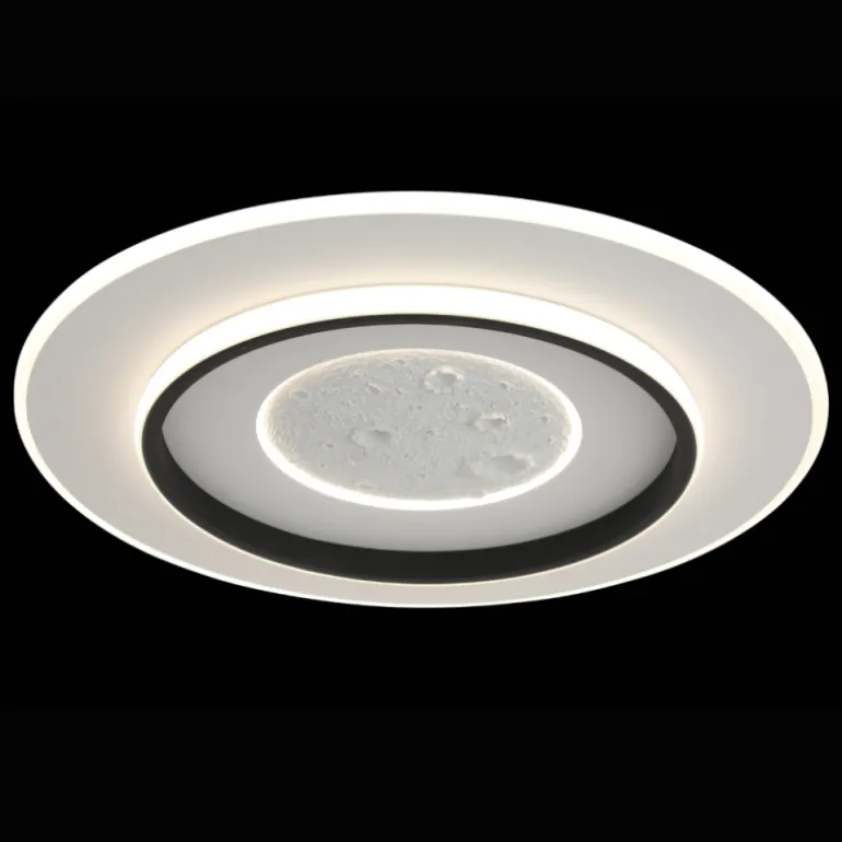 Plafón de techo Moon LED integrado 50W 3CCT 3500lm con mando a distancia acabado blanco estilo moderno 49.5cm Ø