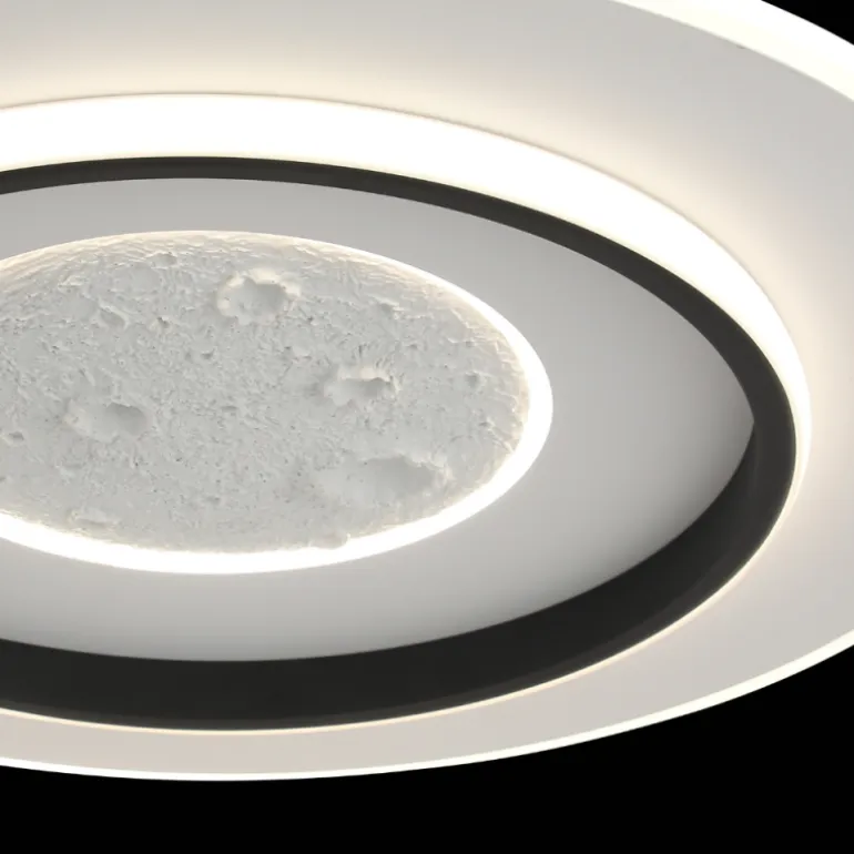 Plafón de techo Moon LED integrado 50W 3CCT 3500lm con mando a distancia acabado blanco estilo moderno 49.5cm Ø