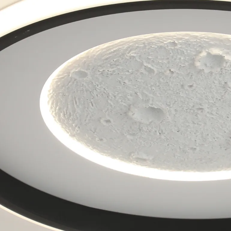 Plafón de techo Moon LED integrado 50W 3CCT 3500lm con mando a distancia acabado blanco estilo moderno 49.5cm Ø