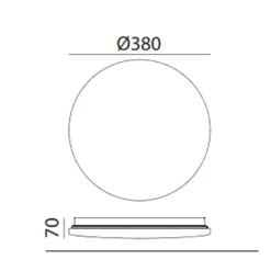 Plafón Eros 48w CCT