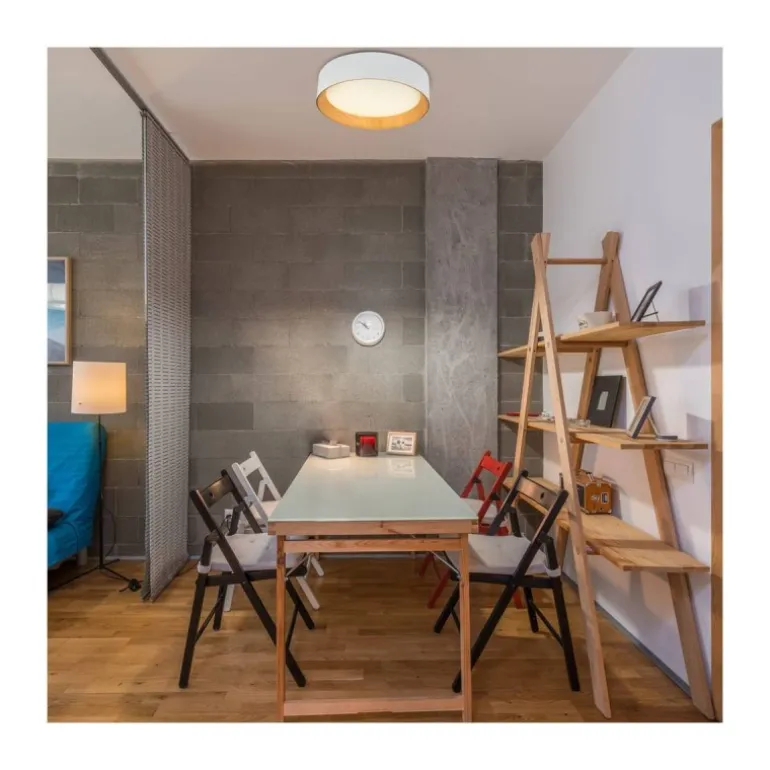 Plafón Lea Blanco/ Madera 60cm