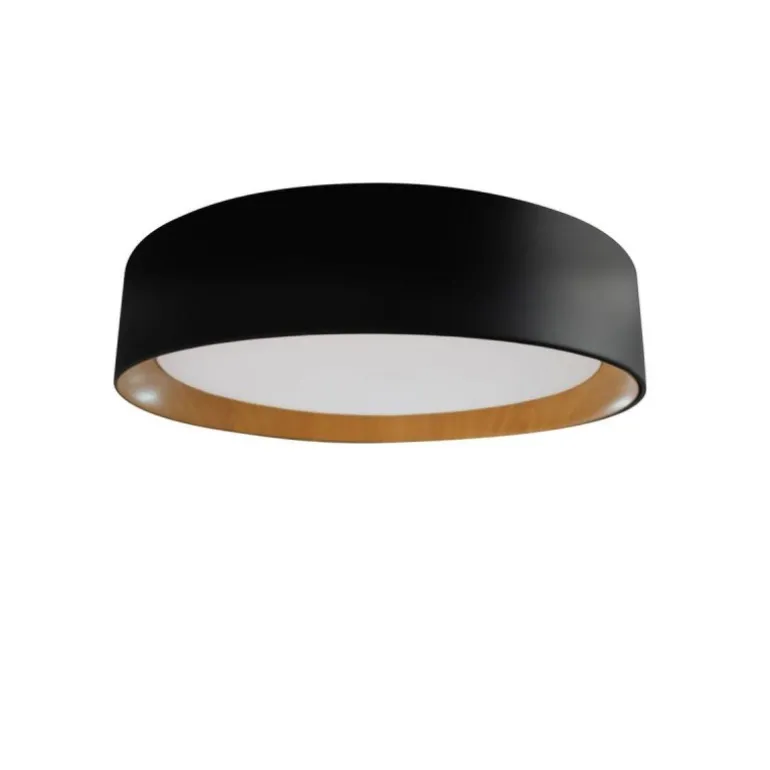 Plafón Lea Negro / Madera 60cm