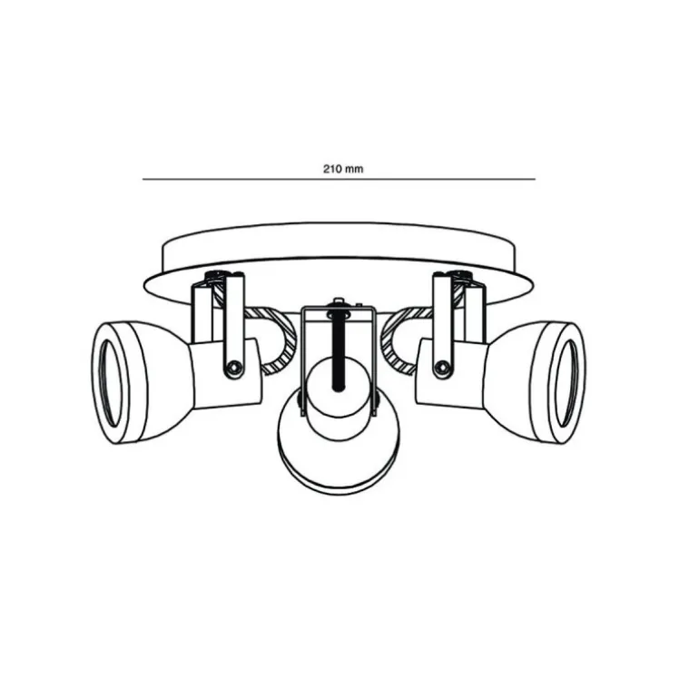 Plafón 3l Heli Blanco