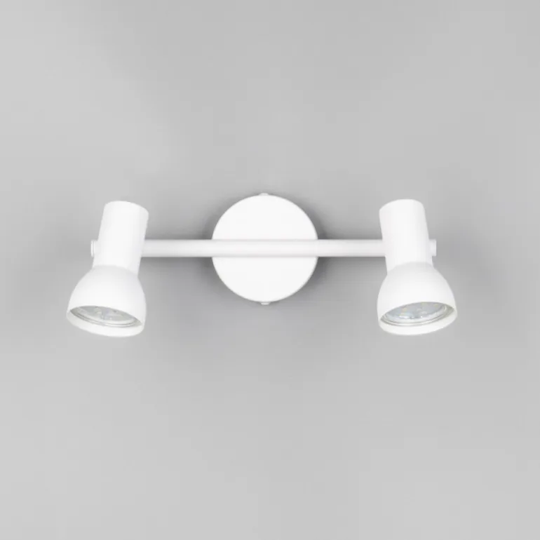 Regleta de focos superficie Cantar Blanco 2L 2XGU10 focos orientables