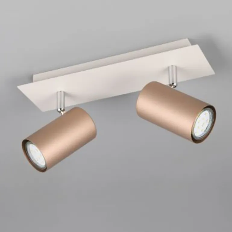 Regleta de focos superficie Marley 2L Café Orientable 3XGU10