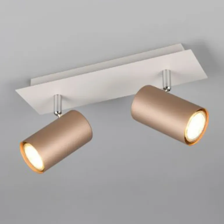 Regleta de focos superficie Marley 2L Café Orientable 3XGU10