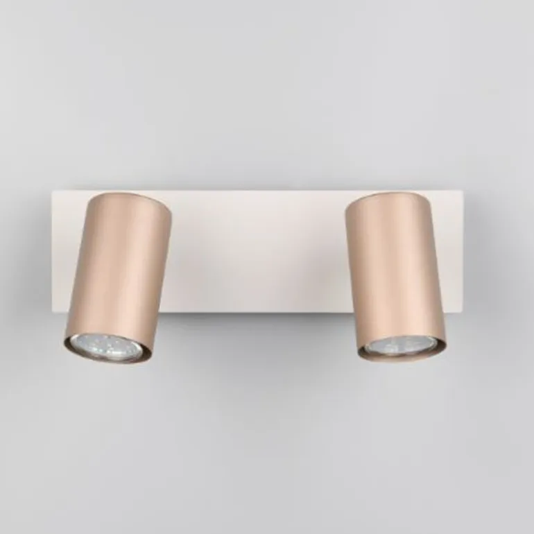 Regleta de focos superficie Marley 2L Café Orientable 3XGU10