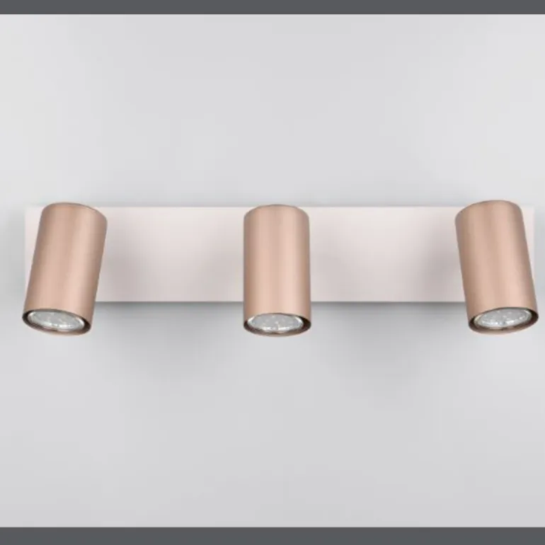 Regleta de focos superficie Marley 3L Café Orientable 3XGU10