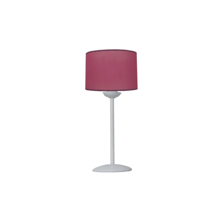 Sobremesa pie blanco pantalla fucsia