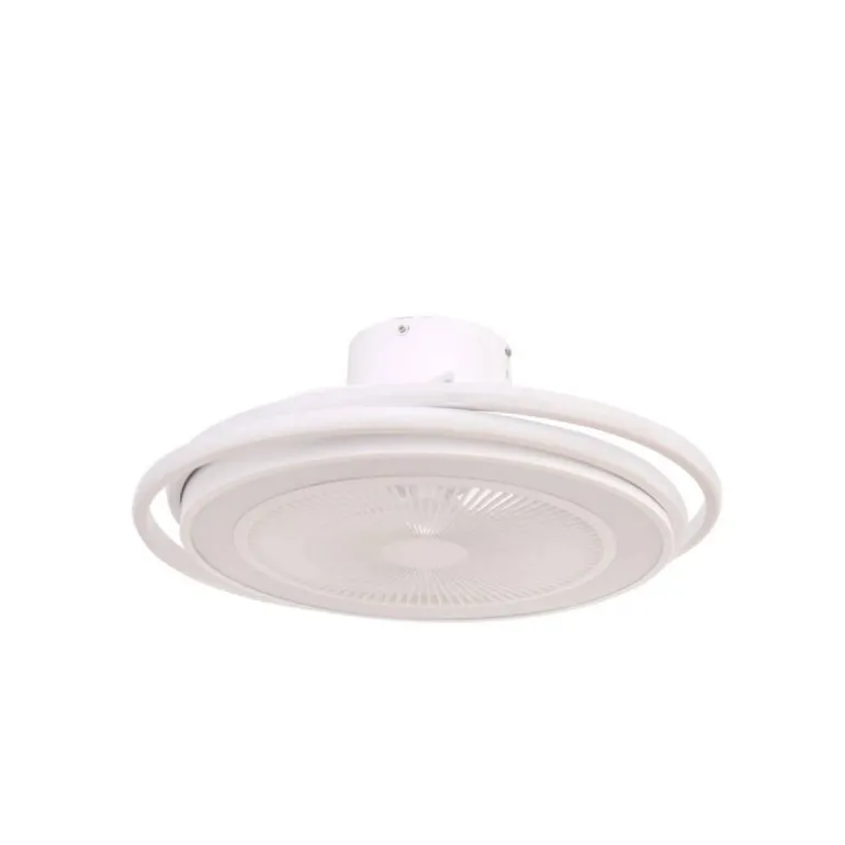 Ventilador de techo Andrea LED 45w 3CCT acabado blanco estilo moderno plafón ventilador motor DC 59cm Ø